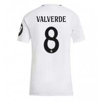 Camisa de Futebol Real Madrid Federico Valverde #8 Equipamento Principal Mulheres 2024-25 Manga Curta